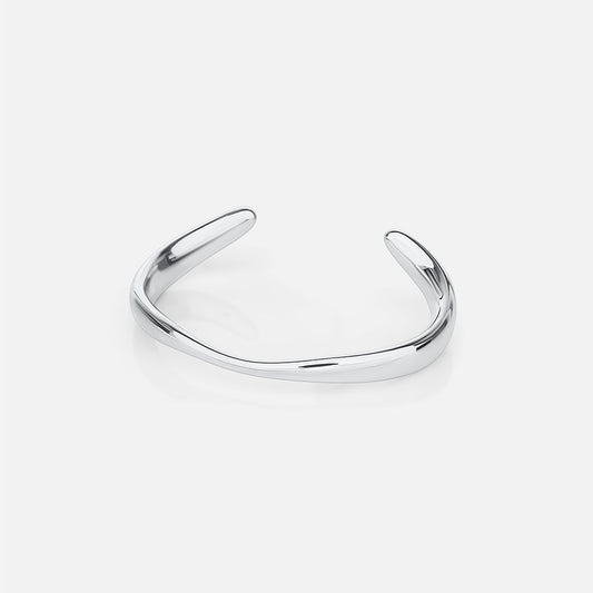 CONTOUR CUFF BRACELET - SILVER