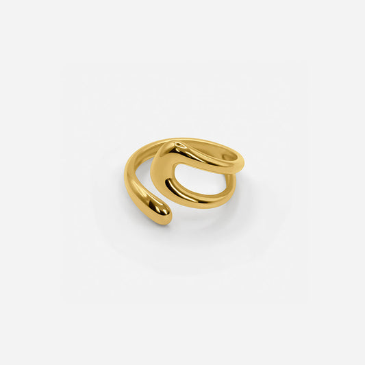 ADJUSTABLE SCULPTURAL RING - GOLD